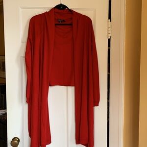 DKNY | red sweater wrap size ML